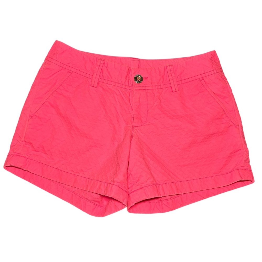 Lilly Pulitzer The Callahan Short Womens Size 2 Summer Textured Hot Pink Shorts